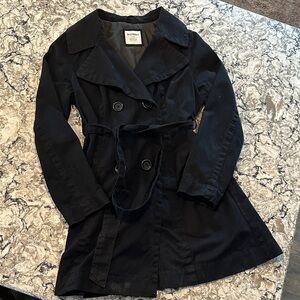 Old Navy Women's Black Trench Coat